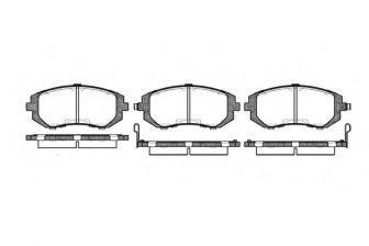 Фото : 0951.02 | Колодка гальм. диск. SUBARU FORESTER (SF, SG), IMPREZA (GD, GG) передн. (вир-во REMSA)