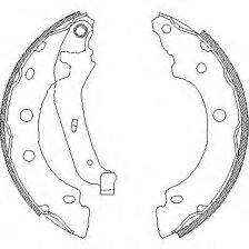 Фото : 4043.00 | Колодка гальм. барабан. RENAULT KANGO 97- NISSAN KUBISTAR 03- задн. (вир-во Remsa)