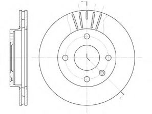 Фото : 6096.10 | Диск гальмівний FORD ESCORT, FIESTA, ORION передн., вент. (вир-во REMSA)