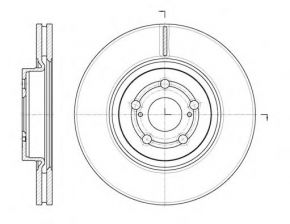 Фото : 61092.10 | Диск гальмівний TOYOTA AVENSIS T25 2.0 2.4 2.2 передн. (вир-во REMSA)