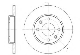 Фото : 6535.00 | Диск гальмівний CITROEN, PEUGEOT, передн. (вир-во REMSA)