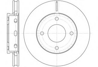 Фото : 6680.10 | Диск гальмівний MITSUBISHI COLT 1.1-1.5 04 - передн. (вир-во REMSA)