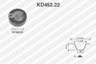 Фото : KD452.22 | Комплект ременя ГРМ FORD (Вир-во NTN-SNR)