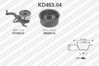 Фото : KD453.04 | Комплект ременя ГРМ OPEL (Ви-во NTN-SNR)