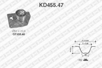 Фото : KD455.47 | Комплект ременя ГРМ RENAULT (Вир-во NTN-SNR)