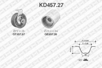 Фото : KD457.27 | Комплект ременя ГРМ AUDI (Вир-во NTN-SNR)