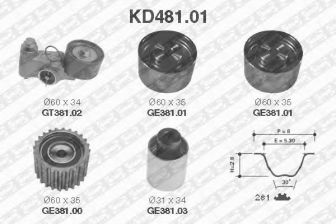 Фото : KD481.01 | Комплект ременя ГРМ SUBARU (Вир-во NTN-SNR)