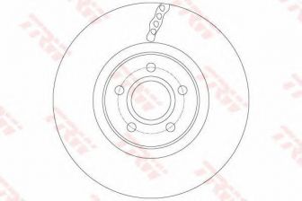 Фото : DF6138 | Диск гальмівний FORD/VOLVO FOCUS/CMAX/C30 передн. вент. (вир-во TRW)