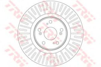 Фото : DF6437 | Диск гальмівний HONDA ACCORD IX, TOURER (CU) 2.4 I-VTEC 08 - передн. (вир-во TRW)