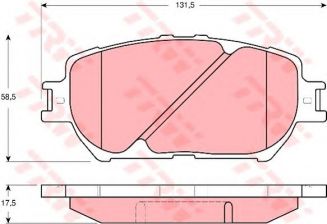 Фото : GDB3314 | Колодка торм. TOYOTA CAMRY, передн. (пр-во TRW)