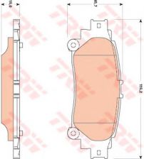 Фото : GDB3497 | Колодка гальм. диск. LEXUS RX, TOYOTA PRIUS задн. (вир-во TRW)