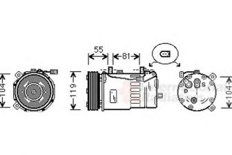 Фото : 1800K321 | Компресор кондиціонера VW (Van Wezel)