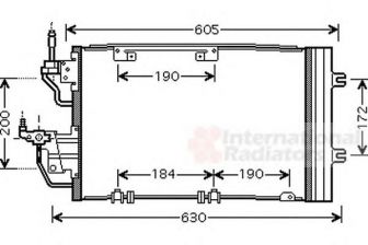 Фото : 37005454 | Радіатор кондиціонера OPEL ASTRA H (04-) (вир-во Van Wezel)