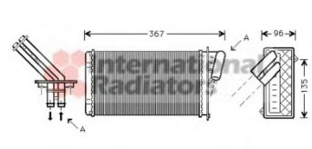 Фото : 43006203 | Радиатор отопителя LAGUNA1-2 94-01 type Behr (Van Wezel)
