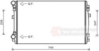 Фото : 58002338 | Радіатор охолодження AUDI; SEAT; Volkswagen; SKODA (вир-во Van Wezel)