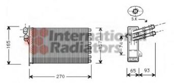 Фото : 58006173 | Радиатор отопителя GOLF4/SEAT LEON/TOLEDO (Van Wezel)
