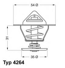 Фото : 4264.84D | Термостат AUDI; SEAT; Volkswagen (вир-во Wahler)