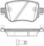 Фото: 1549.08 | Колодка гальм. диск. SKODA OCTAVIA 1.8 2.0 2012-,SEAT LEON 2012- задн. (вир-во REMSA)